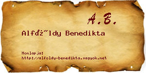 Alföldy Benedikta névjegykártya